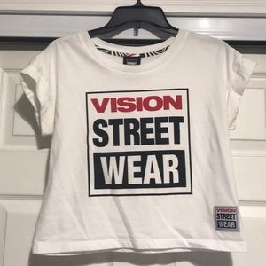 Vision street wear crop top medium forever 21
